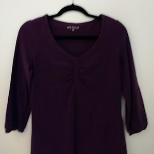 Purple stretch knit top